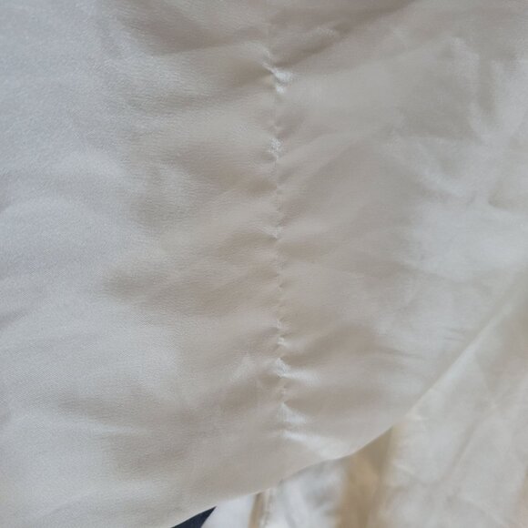 Victorias Secret White Satin Button-Down Long Sleeve Nightshirt L - Picture 7 of 7